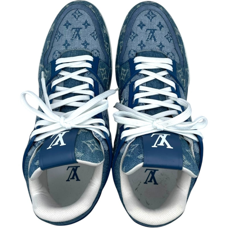 ルイ・ヴィトン LOUIS VUITTON トレイナーライン モノグラムデニムスニーカー FD0270 ブルー デニム メンズ スニーカー