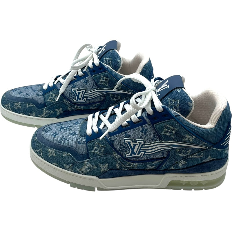 ルイ・ヴィトン LOUIS VUITTON トレイナーライン モノグラムデニムスニーカー FD0270 ブルー デニム メンズ スニーカー