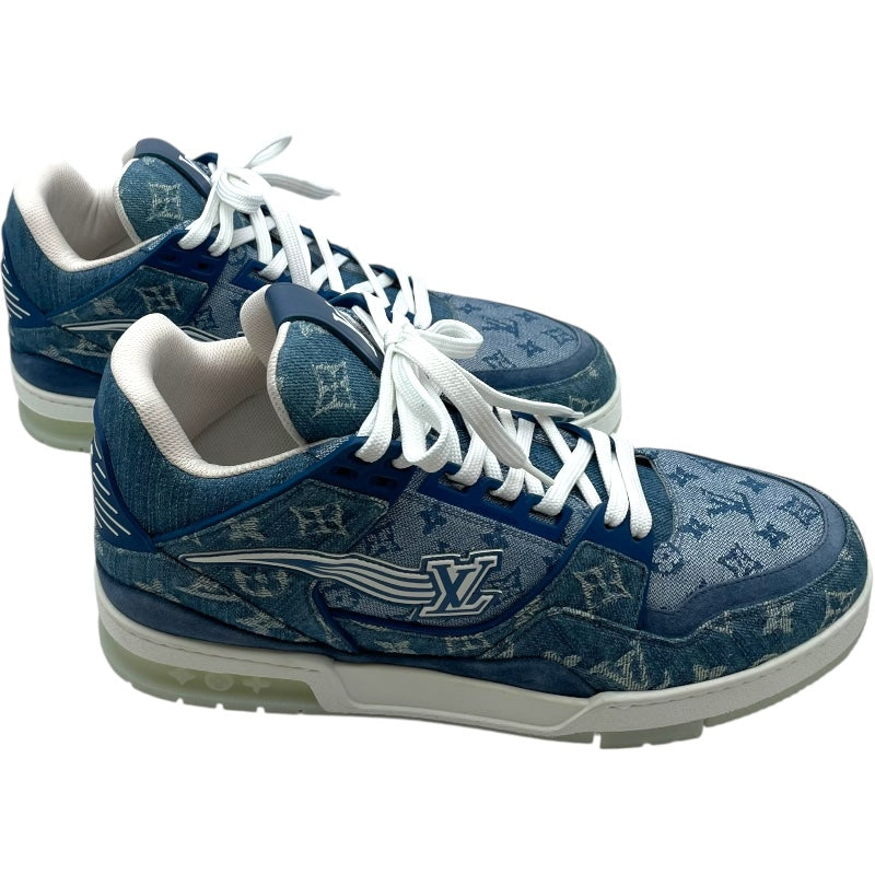ルイ・ヴィトン LOUIS VUITTON トレイナーライン モノグラムデニムスニーカー FD0270 ブルー デニム メンズ スニーカー