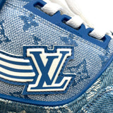 ルイ・ヴィトン LOUIS VUITTON トレイナーライン モノグラムデニムスニーカー FD0270 ブルー デニム メンズ スニーカー