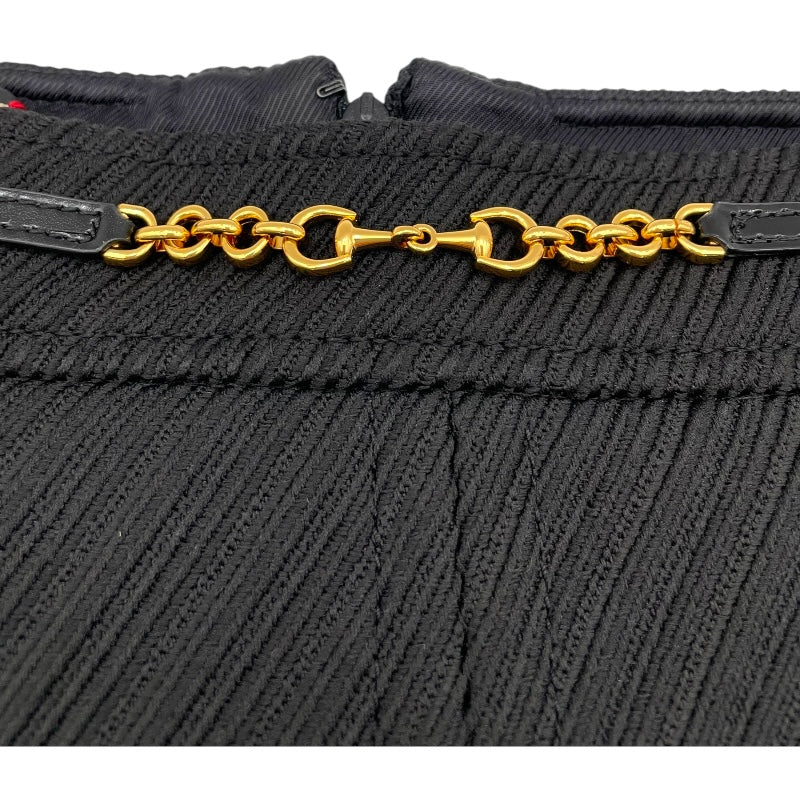 グッチ GUCCI ホースビット装飾スカート 771289 ブラック ポリエステル  