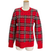 バーバリー BURBERRY チェックカシミヤニットセーター 8007929 レッド カシミヤ レディース セーター