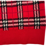 バーバリー BURBERRY チェックカシミヤニットセーター 8007929 レッド カシミヤ レディース セーター