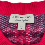 バーバリー BURBERRY チェックカシミヤニットセーター 8007929 レッド カシミヤ レディース セーター