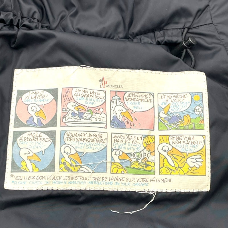 モンクレール MONCLER MESS ファー付ダウンジャケット ブラック ナイロン レディース ダウンジャケット