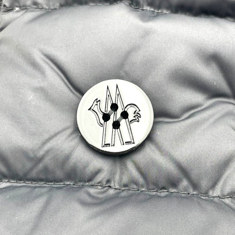 モンクレール MONCLER MESS ファー付ダウンジャケット ブラック ナイロン レディース ダウンジャケット