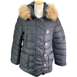 モンクレール MONCLER MESS ファー付ダウンジャケット ブラック ナイロン レディース ダウンジャケット