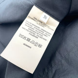 エルメス HERMES ロゴ刺繍七分袖シャツ 2E3600D2 ブラック コットン メンズ 半袖シャツ