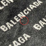バレンシアガ BALENCIAGA ロゴ総柄ボアフリースジャケット 595049 ブラック アクリル レディース その他アウター