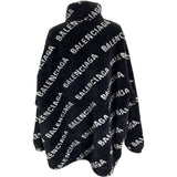 バレンシアガ BALENCIAGA ロゴ総柄ボアフリースジャケット 595049 ブラック アクリル レディース その他アウター