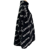 バレンシアガ BALENCIAGA ロゴ総柄ボアフリースジャケット 595049 ブラック アクリル レディース その他アウター