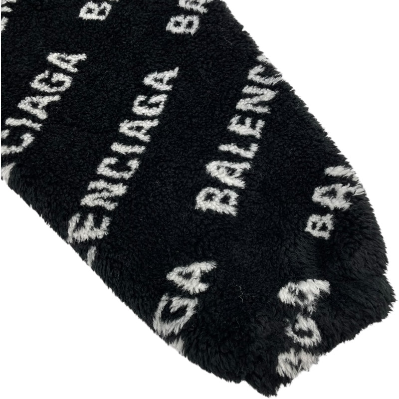 バレンシアガ BALENCIAGA ロゴ総柄ボアフリースジャケット 595049 ブラック アクリル レディース その他アウター