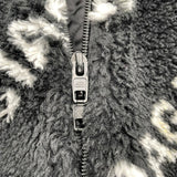 バレンシアガ BALENCIAGA ロゴ総柄ボアフリースジャケット 595049 ブラック アクリル レディース その他アウター