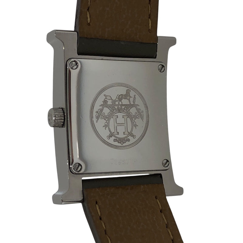 エルメス HERMES Hｳｫｯﾁ ﾎﾜｲﾄｼｪﾙ HH1.210 SS/社外ベルト/純正尾錠 レディース 腕時計