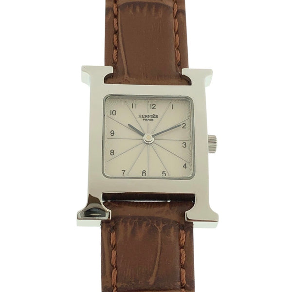 エルメス HERMES Hウォッチ HH1.210 SS/社外ベルト/純正尾錠 レディース 腕時計