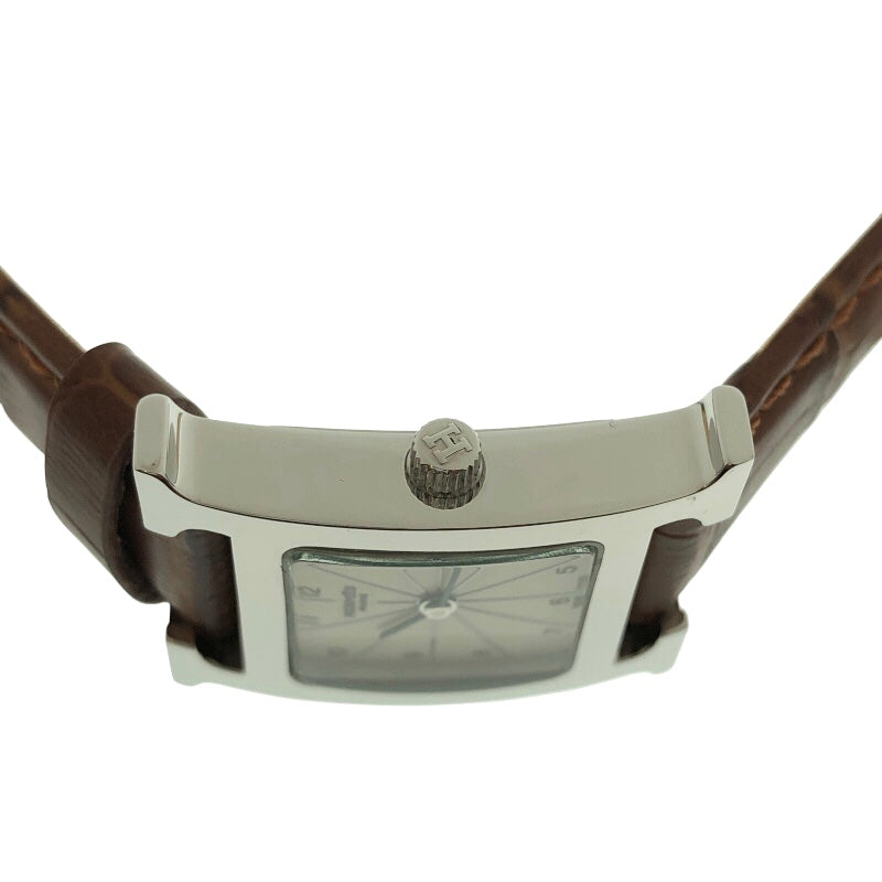 エルメス HERMES Hウォッチ HH1.210 SS/社外ベルト/純正尾錠 レディース 腕時計