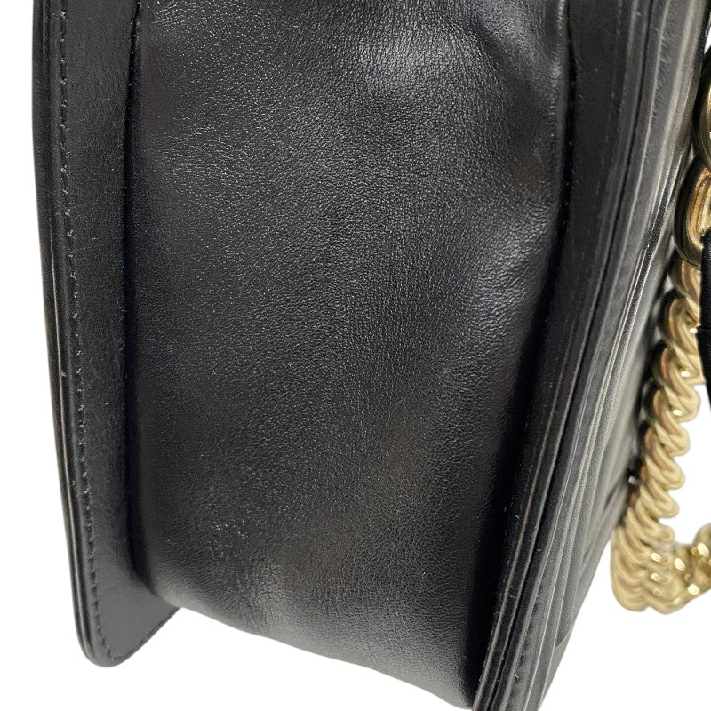 シャネル CHANEL ボーイシャネル25 Vステッチ A67086 ブラック ゴールド金具 ラムスキン レディース ショルダーバッグ