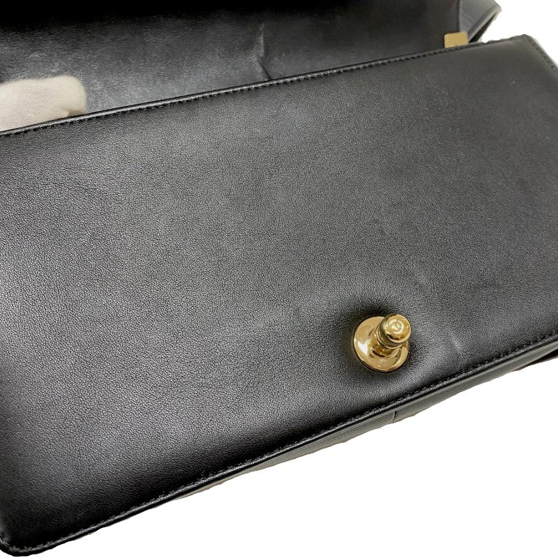 シャネル CHANEL ボーイシャネル25 Vステッチ A67086 ブラック ゴールド金具 ラムスキン レディース ショルダーバッグ