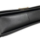 シャネル CHANEL ボーイシャネル25 Vステッチ A67086 ブラック ゴールド金具 ラムスキン レディース ショルダーバッグ