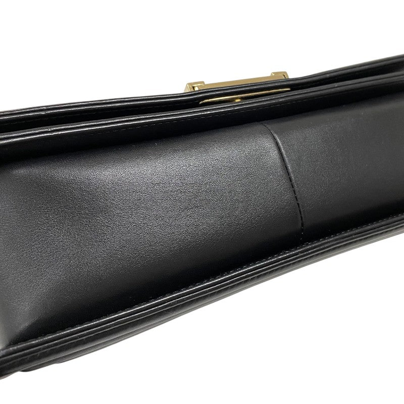 シャネル CHANEL ボーイシャネル25 Vステッチ A67086 ブラック ゴールド金具 ラムスキン レディース ショルダーバッグ