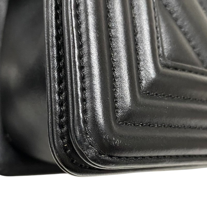 シャネル CHANEL ボーイシャネル25 Vステッチ A67086 ブラック ゴールド金具 ラムスキン レディース ショルダーバッグ