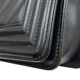 シャネル CHANEL ボーイシャネル25 Vステッチ A67086 ブラック ゴールド金具 ラムスキン レディース ショルダーバッグ