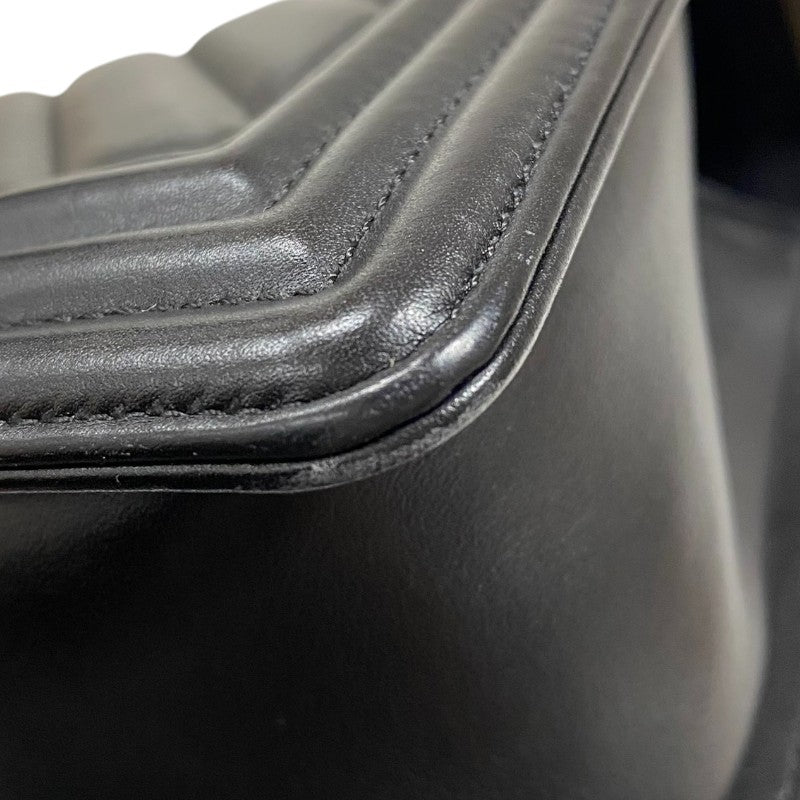 シャネル CHANEL ボーイシャネル25 Vステッチ A67086 ブラック ゴールド金具 ラムスキン レディース ショルダーバッグ