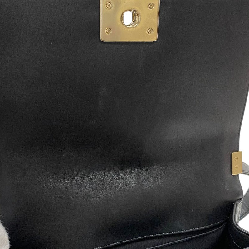 シャネル CHANEL ボーイシャネル25 Vステッチ A67086 ブラック ゴールド金具 ラムスキン レディース ショルダーバッグ