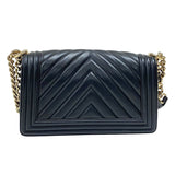 シャネル CHANEL ボーイシャネル25 Vステッチ A67086 ブラック ゴールド金具 ラムスキン レディース ショルダーバッグ