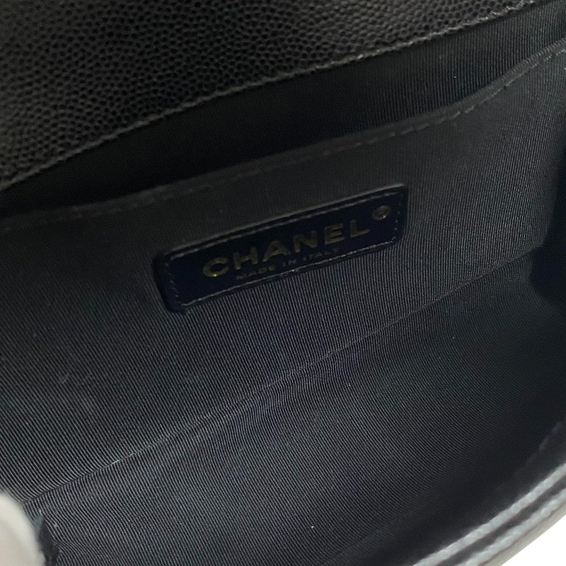 シャネル CHANEL ボーイシャネル20 A67085 ブラック ゴールド金具 キャビアスキン レディース ショルダーバッグ