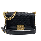 シャネル CHANEL ボーイシャネル20 A67085 ブラック ゴールド金具 キャビアスキン レディース ショルダーバッグ