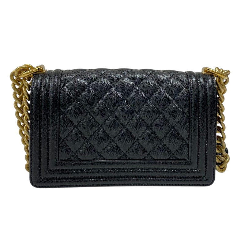シャネル CHANEL ボーイシャネル20 A67085 ブラック ゴールド金具 キャビアスキン レディース ショルダーバッグ