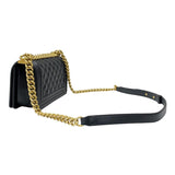 シャネル CHANEL ボーイシャネル20 A67085 ブラック ゴールド金具 キャビアスキン レディース ショルダーバッグ