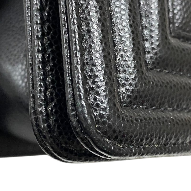 シャネル CHANEL ボーイシャネル20 A67085 ブラック ゴールド金具 キャビアスキン レディース ショルダーバッグ