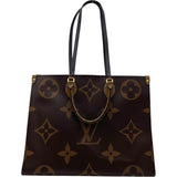 ルイ・ヴィトン LOUIS VUITTON オンザゴーGM M45320 ブラウン モノグラムジャイアント レディース トートバッグ