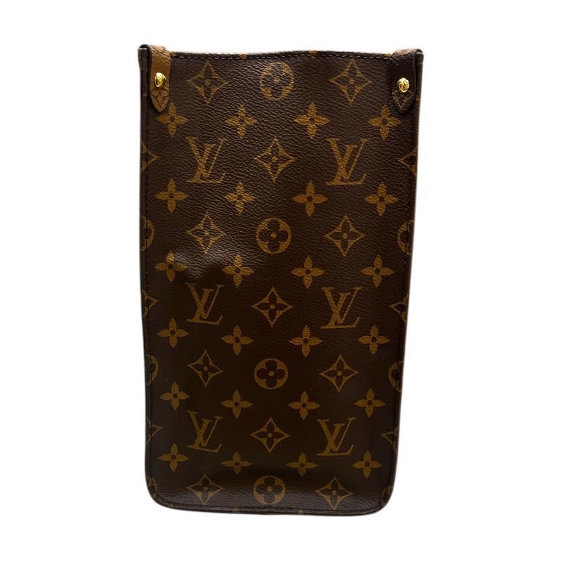 ルイ・ヴィトン LOUIS VUITTON オンザゴーMM M44576 ブラウン モノグラム・ジャイアント・リバース レディース ハンドバッグ