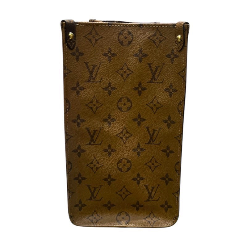 ルイ・ヴィトン LOUIS VUITTON オンザゴーMM M44576 ブラウン モノグラム・ジャイアント・リバース レディース ハンドバッグ