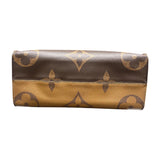 ルイ・ヴィトン LOUIS VUITTON オンザゴーMM M44576 ブラウン モノグラム・ジャイアント・リバース レディース ハンドバッグ