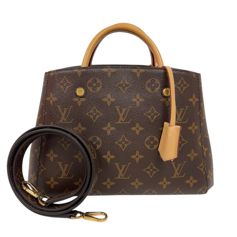 ルイ・ヴィトン LOUIS VUITTON モンテーニュBB M41055 ブラウン モノグラム レディース ショルダーバッグ