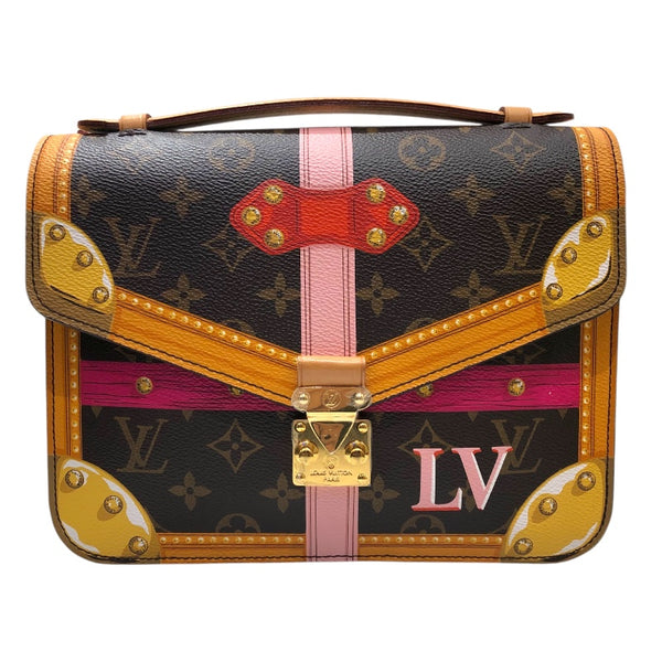 ルイ・ヴィトン LOUIS VUITTON ポシェット・メティス MM M43628 ブラウン モノグラム・サマートランク レディース ショルダーバッグ