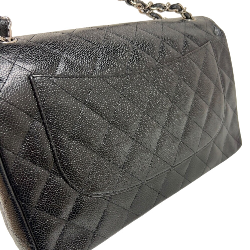 シャネル CHANEL マトラッセ30 A58600 ブラック　シルバー金具 キャビアスキン レディース ショルダーバッグ