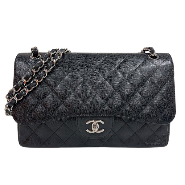 シャネル CHANEL マトラッセ30 A58600 ブラック　シルバー金具 キャビアスキン レディース ショルダーバッグ