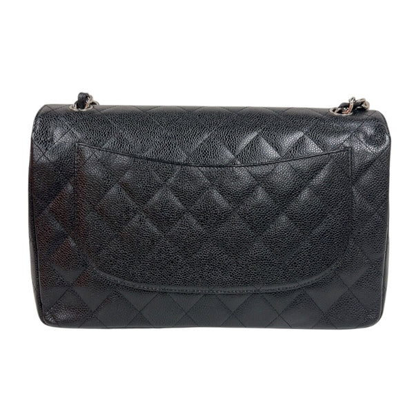 シャネル CHANEL マトラッセ30 A58600 ブラック　シルバー金具 キャビアスキン レディース ショルダーバッグ