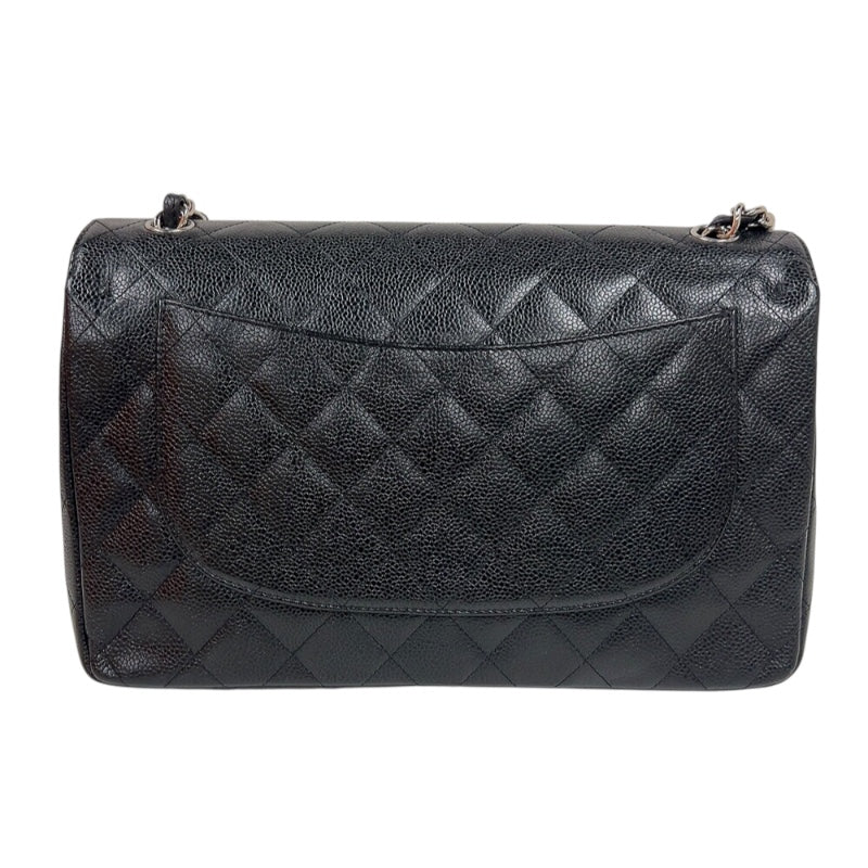 シャネル CHANEL マトラッセ30 A58600 ブラック　シルバー金具 キャビアスキン レディース ショルダーバッグ