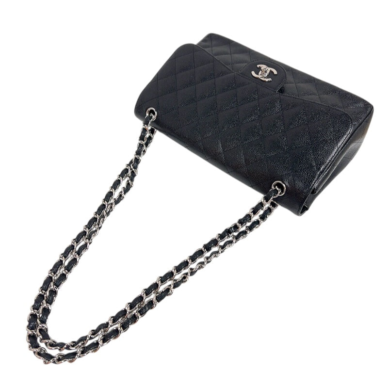 シャネル CHANEL マトラッセ30 A58600 ブラック　シルバー金具 キャビアスキン レディース ショルダーバッグ