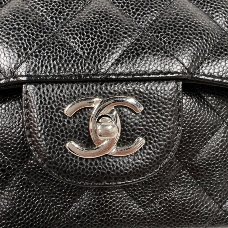 シャネル CHANEL マトラッセ30 A58600 ブラック　シルバー金具 キャビアスキン レディース ショルダーバッグ