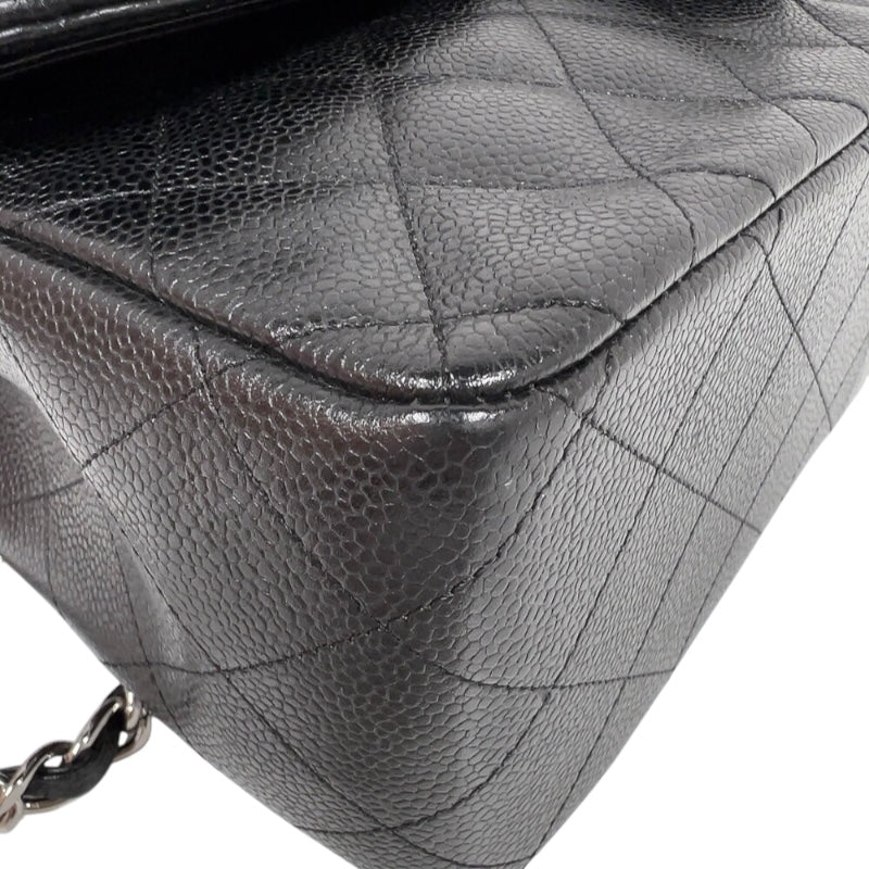 シャネル CHANEL マトラッセ30 A58600 ブラック　シルバー金具 キャビアスキン レディース ショルダーバッグ