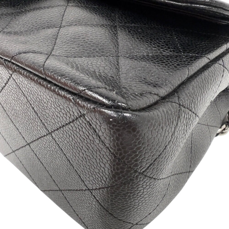 シャネル CHANEL マトラッセ30 A58600 ブラック　シルバー金具 キャビアスキン レディース ショルダーバッグ
