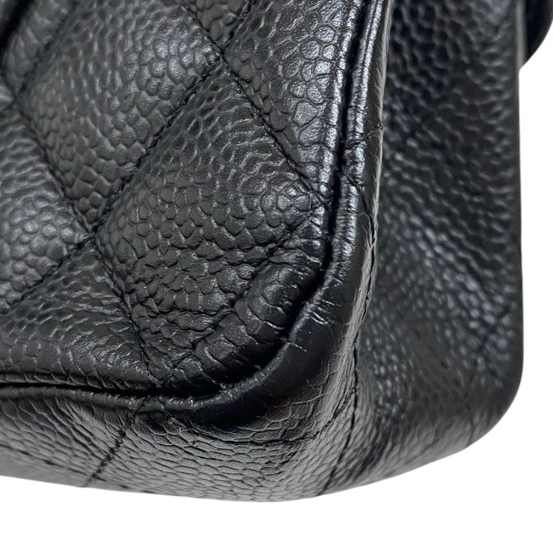 シャネル CHANEL マトラッセ25 A01112 ブラック シルバー金具 キャビアスキン レディース ショルダーバッグ