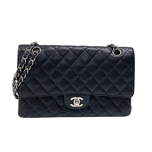 シャネル CHANEL マトラッセ25 A01112 ブラック シルバー金具 キャビアスキン レディース ショルダーバッグ